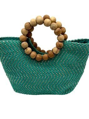 MMs Brands Turquoise Woven Bag